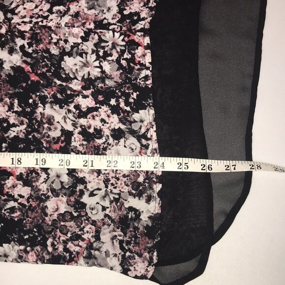 The limited Black Sheer Floral Tunic Top Sz.M Whimsigoth - Picture 12 of 14